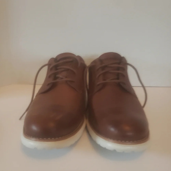 Rockport Brown Upper Leather Mens Cognac Plain Toe Shoes US 8.5. - Picture 3 of 10